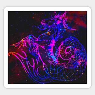 Neon Capricorn Sticker